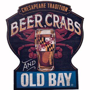 Old Bay Chesapeake Tradition Hanging Wall Sign - NEW Fast Ship
